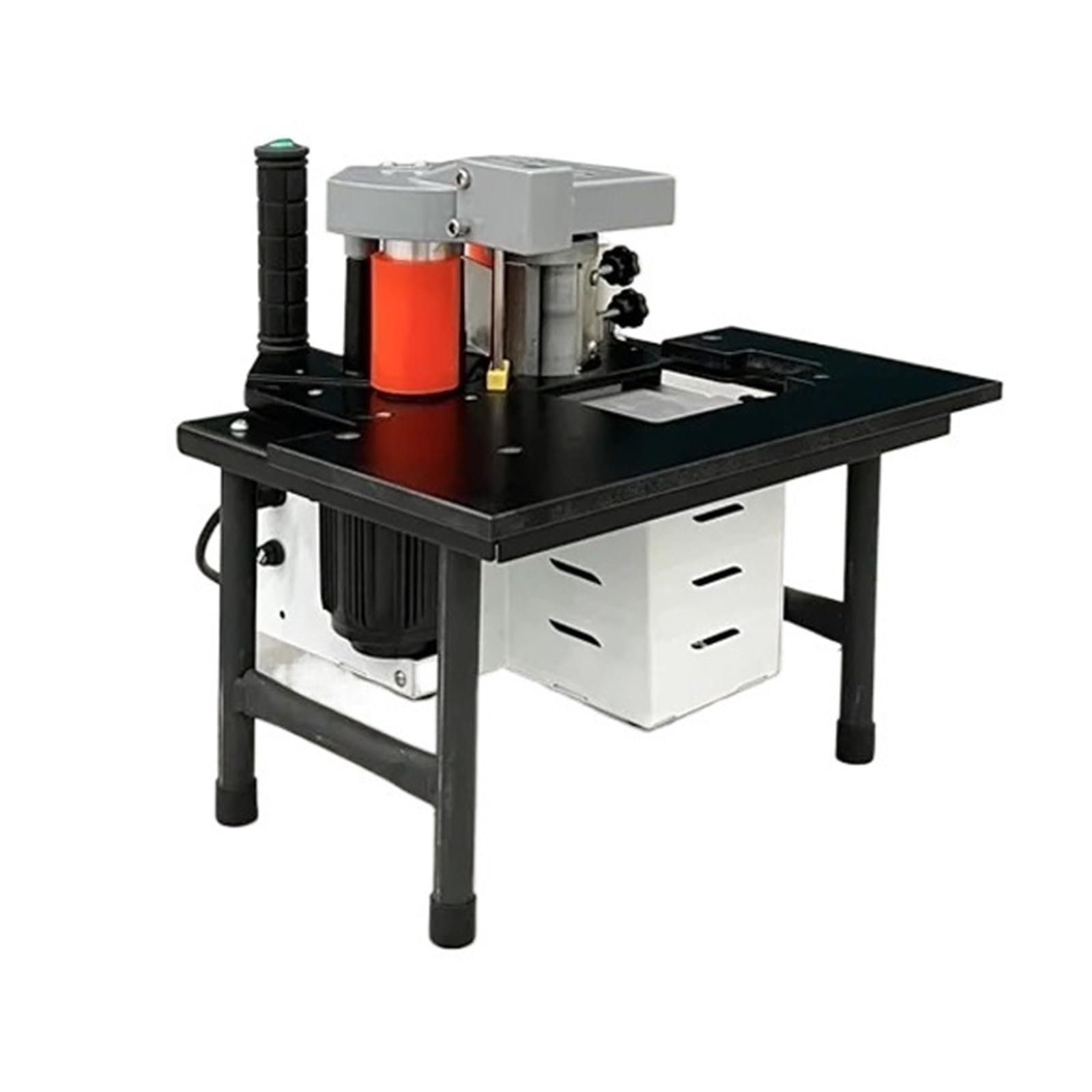 Small Edge Pressing Machine Double Side Gluing Portable Bander Woodworking Banding Tool 1200W Speed and Efficiency Improvement(Black Desktop)