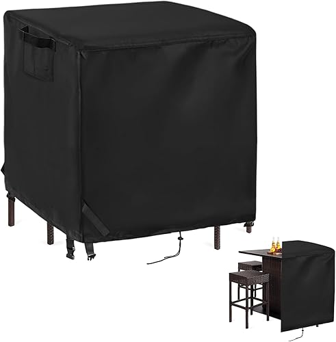 Funda impermeable para Best Choice Products - Juego de mesa de mimbre para exteriores de 59 x 59 x 38 pulgadas, funda protectora para mesa de bar y