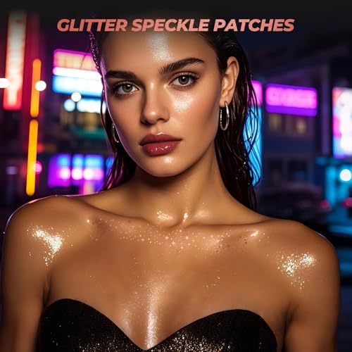 YGQQOY Glitter Speckles for Body,Makeup Patches, Sparkle Rose Gold Glitter Freckles for Hallowmas Christmas,10pcs image 5