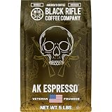 Black Rifle Coffee Company AK Espresso, 5 lb Bag, Whole Bean Coffee Medium Roast - Roasted Blend Made from Arabica Beans - Colombian & Brazilian Beans - Veteran Founded & American Made