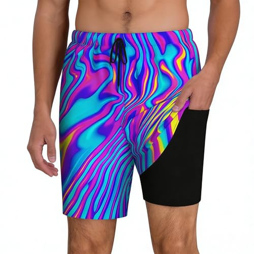 Bañador con Bolsillos con Cremallera, cómodo, para Playa, Ligero y Deportivo. para Piscina y mar