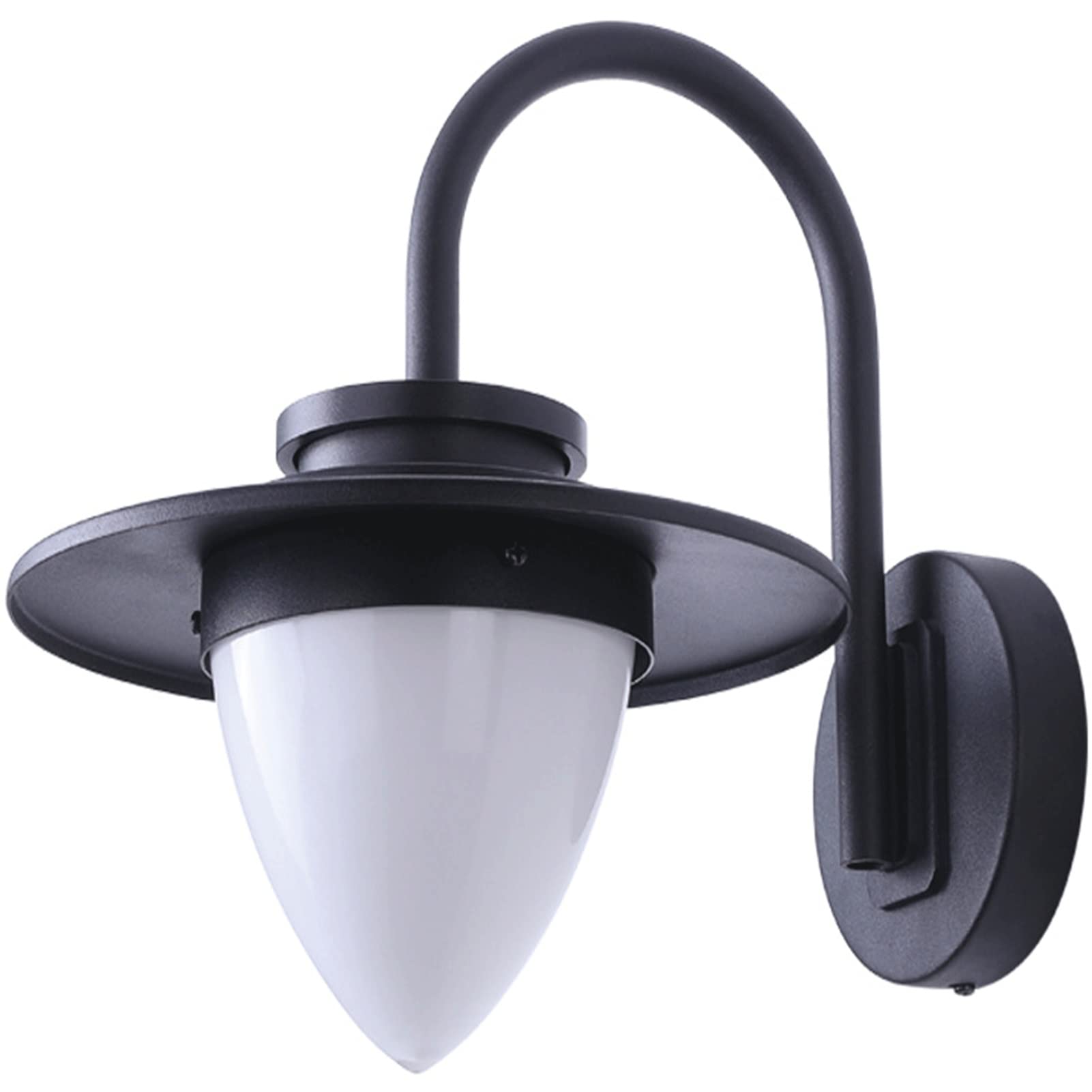 Applique murale extérieure en cage E27 GYORI, luminaire haut de gamme en verre et métal