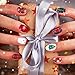 Blulu 8 Sheets Christmas Nail Wraps Full Wrap Polish Sticker Strips Self Adhesive Nail Decals with Deer Snowman Xmas Tree Design and File for Women Christmas Decoration(Classic Style)