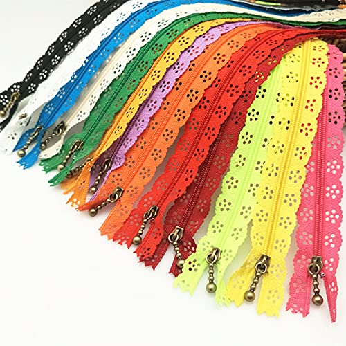 Fermetures à glissière en dentelle nylon Yeqin de 25 cm pour couture de robe
