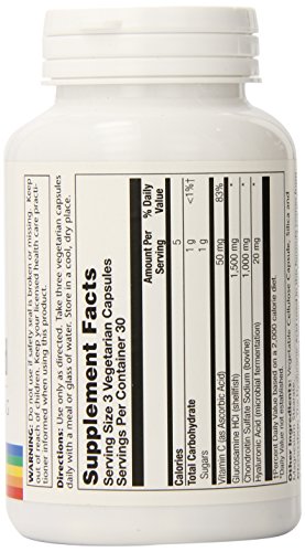 Image of SOLARAY Glucosamine Chondroitin and Hyaluronic Acid, 1500mg /1000mg /20mg 90 Capsules