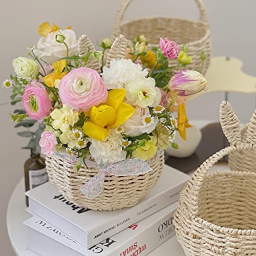 Cesta para el día de la madre con orejas de conejito ideal en decoración del hogar 3
