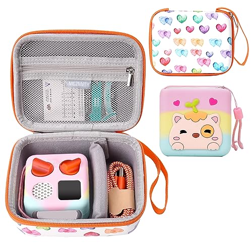 MGZNMTY Estuche de almacenamiento de viaje y cubierta de silicona multicolor para reproductor Yoto Mini - Reproductor de audio y música para niños, tarjetas de reproductor Yoto y cables de carga