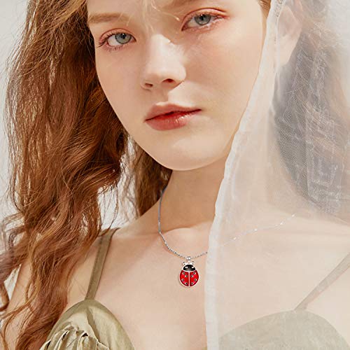 POPLYKE Urn Necklaces for Ashes Sterling Silver Cremation Urn Necklaces Lucky Animal Memorial Keepsake with Filling Tool2