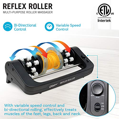 U.s. Jaclean Electric Foot Massager Calf Roller Reflexology Shiatsu Acupressure Massage Reflex Roller #TOP5