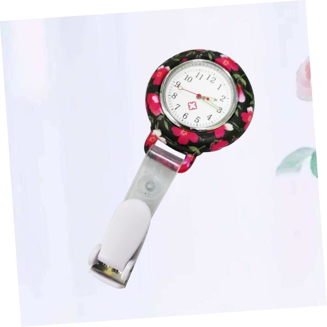 3stücke Ethnische Blumenpflegeuhr Tragbare Silikon-taschenuhr Für Krankenschwestern Präzise Zeitmessung Für Alltag Und Medizinische Anwendungen