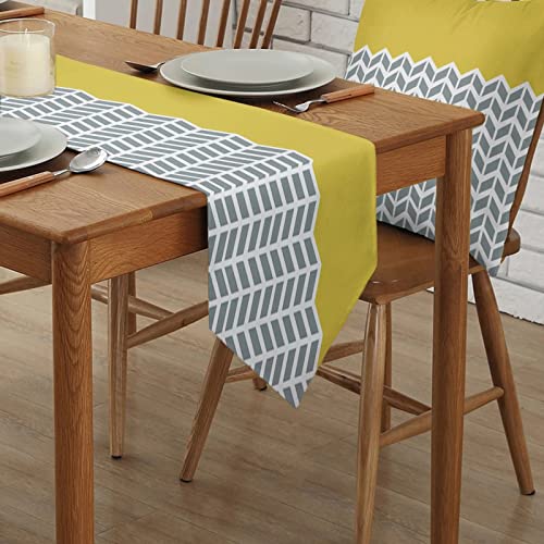 Chemin de Table Géométrique 33x178cm HGCHH pour Décor de Table à Manger - 5