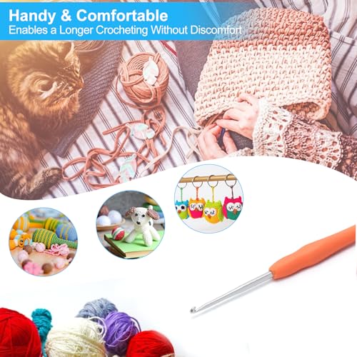 Image of Vodiye 10PCS Crochet Hooks, Professional Extra Long 2.5mm Crochet Hook, Ergonomic Handle Crochet Hooks Set, Crochet Needle for Beginners and Experienced Crochet Hooks Lovers (10pcs - 2.5mm)