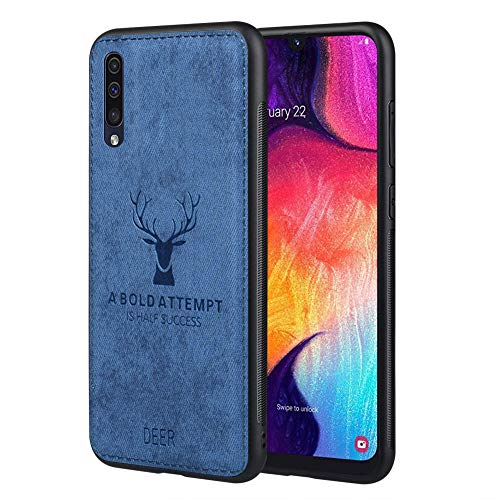 JiatuA Funda Samsung Galaxy A50 2019, Carcasa Movil Samsung Galaxy A50 2019 Funda Blanda a Prueba de Golpes Funda de TPU Carcasa para Teléfono Inteligente Samsung Galaxy A50 2019, 6.4 Azul