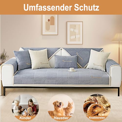 kogxscej Sofabezug Ecksofa l Form Wasserdicht,sofaschoner rutschfest Hund Katze Couch Überzug Ecksofa u Form Decke Universal 3/2/4/1sitzer Sofa