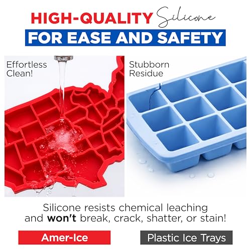 Cubeteras de Silicona 2-Pack con Tapa en Forma de Estados Unidos miniatura 6
