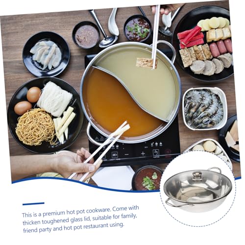 Pot à hot pot induction avec diviseur pour éviter le mélange des bouillons