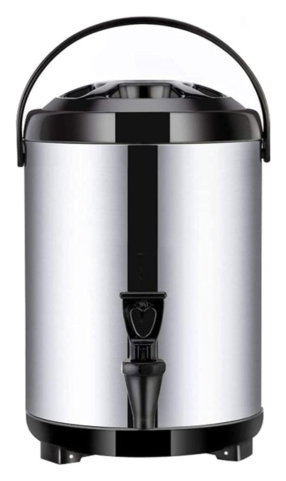 HCZKIUJY Glass Beverage Dispenser,Juice Dispenser, Beverage Dispenser for Hot Beverages Ideal for Picnics Parties and Buffets for Soy Milk Tea and More (Black 8L)