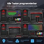 Redragon Mechanische Gaming Tastatur, RGB 75% Mechanische Tastatur mit Hot-Swappable Rote Linear Switches,85 Tasten Programmable QWERTZ Layout Tastaur K629 – Bild 5