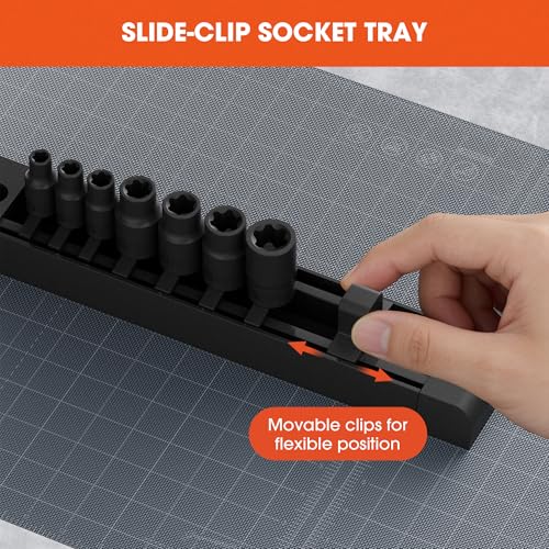 Image of 9PCS EP Socket Set, 1 /4 inch 3 /8 inch 1 /2 inch Drive External Torx Plus Socket Set (EP6-EP18), CR-V Steel with Storage Organizer, for Automotive & Mechanical Repair