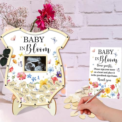 KAMUFU Baby in Bloom Baby Shower Decorations Guest Book for 60 Guests by KAMUFU - Used condition - Image 5