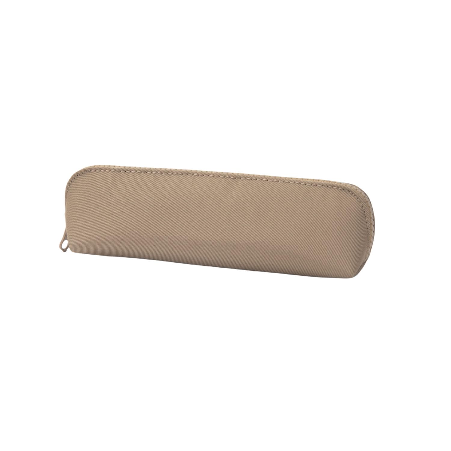 YONBEN Nylon Pencil Case Simple Color Bag Zipper Lightweight Storage (Khaki,Oxford Cloth) — image 1