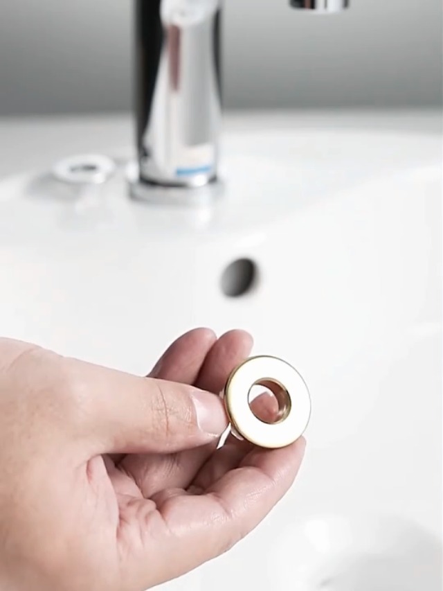 Überlaufköpfe Für Waschbecken 4-tlg - ABS Grau 3,8x3,8x7cm, Einfach Zu Installieren