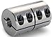 Ruland Manufacturing Co Inc MCLX-5-5-A - Clamp-On Rigid Coupling - MCLX Series, Bright, 2024 Aluminum, Bore - Side 1: 5 mm, Bore - Side 2: 5 mm