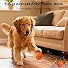JEISOTHB Interactive Dog Toys Dog Ball, Durable E-TPU Material,3 Play Modes with Colorful Lights, Automatic Moving, Bouncing and Rotating for Medium and Large Dogs Indoor & Outdoor (Orange) #3