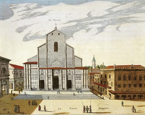 Tableaux peinture sur toile Italie Bologne San Petronio 60x90cm SERENDIPITP