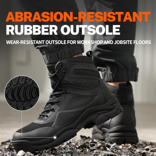 Image of Steel Toe Boots for Men Work Indestructible Safety Boots