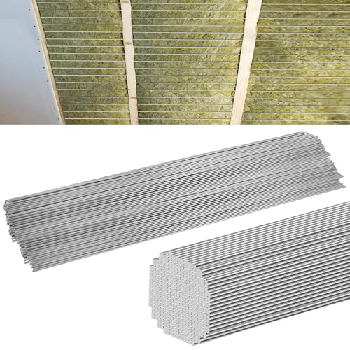 80 PCS Insulation Support Wire 16 Inch 1095 High Carbon Steel Metal Wire 2mm Sturdy Metal Insulated Supports Rods for Attic Flooring Ceiling and Wall Insulation