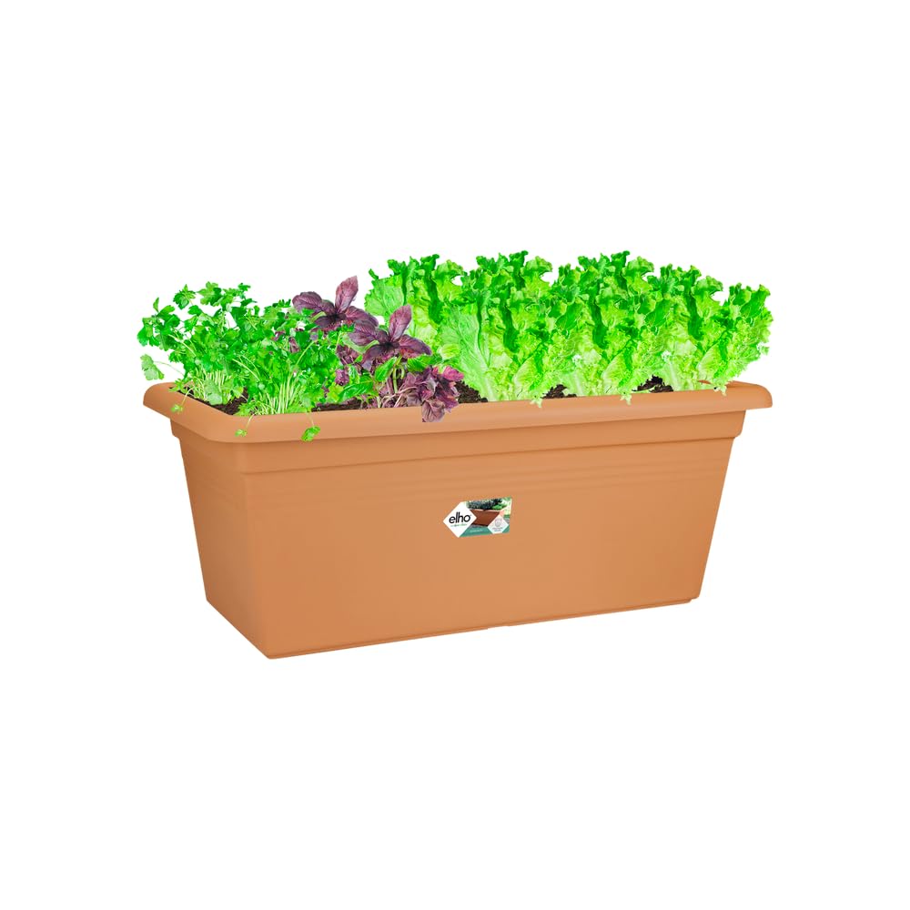 Elho Green Basics Garden Xxl 100cm Fioriera per Piante - Mild Terra | L 44.5 x P 96 x A 39.5 cm | Adatto per uso esterno