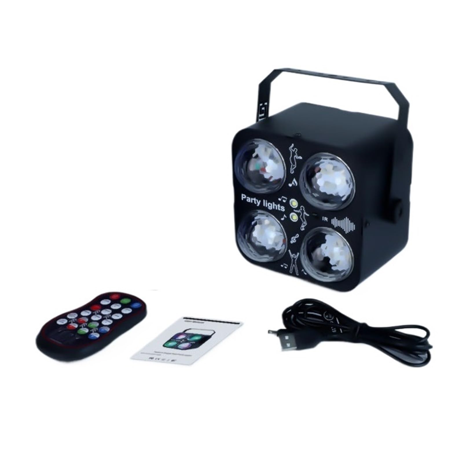 Oświetlenie LED RGB, RGB LED Disco Light Obrotowy DJ Ball Strobe Party Club Show Lamp Z em Kontroli Dźwięku Magiczny Taniec Samochód Prezent