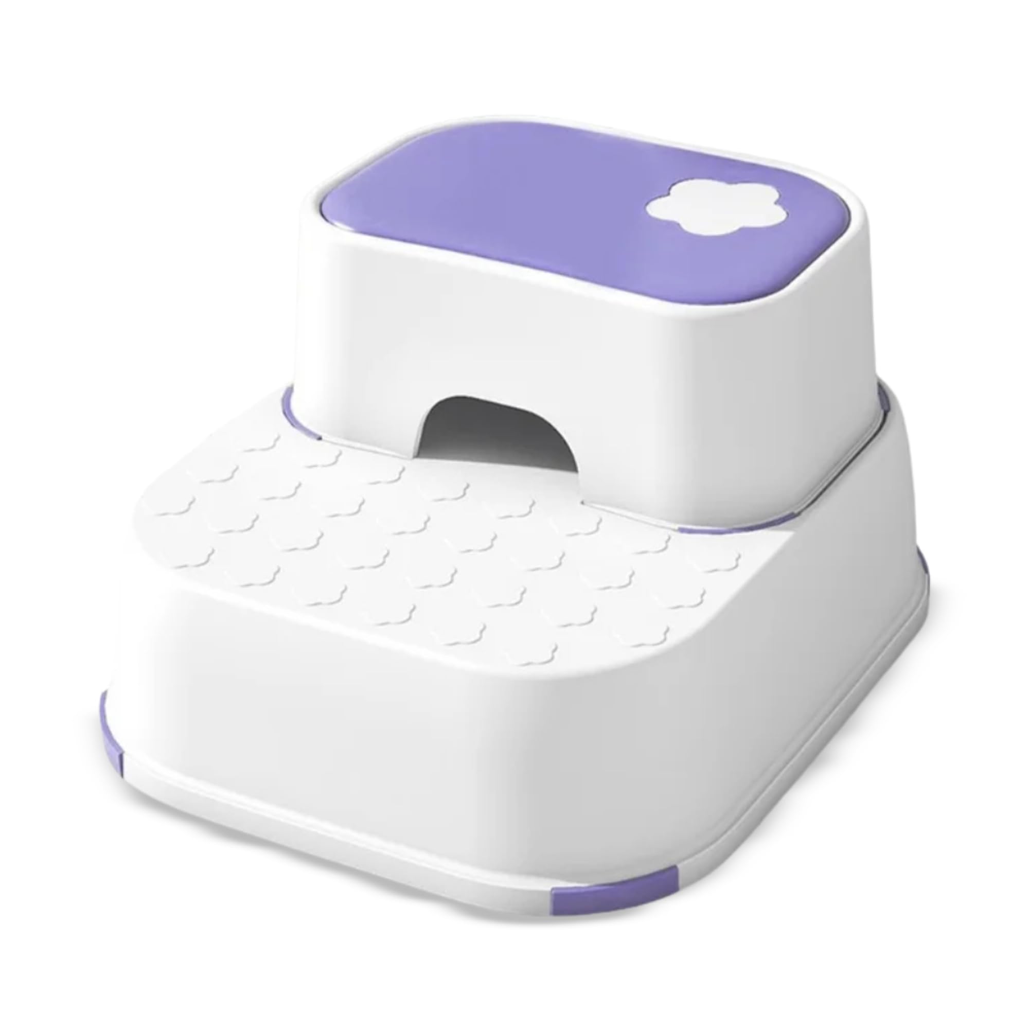 Step Stool Kids Foot Step Up - Sturdy Strong Anti Slip Toddlers Potty Training Kids stool (Purple/White)