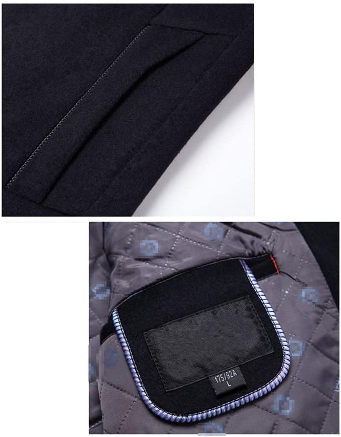 Business Men's Woolen Coat Winter Jacket Wool Blend Thicken Coat