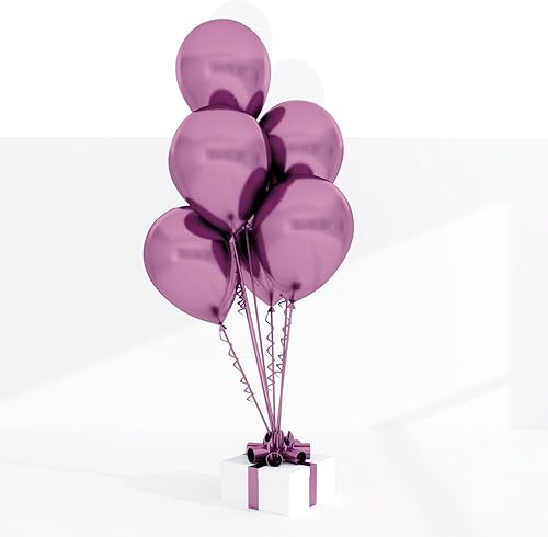 DECOCKRAT 68 globos metálicos coloridos, globos de látex de 12 pulgadas, globos de helio con cinta, juego de globos de fiesta para cumpleaños, boda,