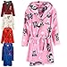 Characters Cartoons - Peignoir de chambre avec capuche en polaire à poils longs (Coral Fleece) - Full Print - Fille, Lol Surprise Rose 2085, 5 ans