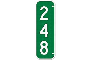 911 House Numbers Sign, 6"x 18" Custom Reflective Address Marker