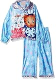 Daniel Tiger Girls' Toddler Button Down Pajama Set, Blue, 4T