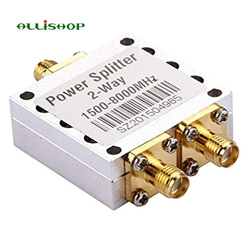 High Frequency 1.5-8Ghz Power Divider 1pcs/1500~8000Mhz 2 Way RF Power Splitter Combiner w/SMA Female Connector
