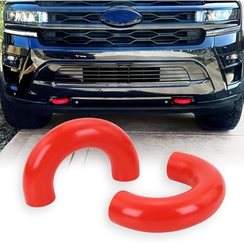 GEATaaT Tow Hook Covers Compatible with Ford F150 2004-2024, Bronco Base/Big Bend/Outer Banks 2021-2024, Toyota Tundra 2017-2021 (Red) Cover