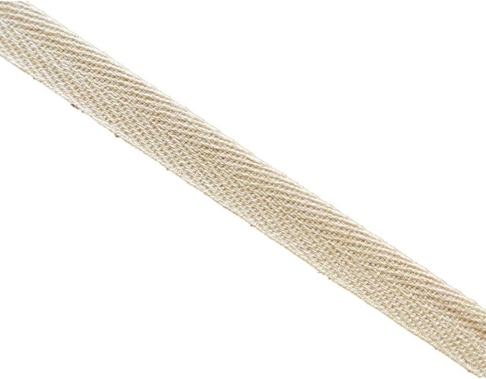 QIANF Twill Tape Ribbon 100% Cotton Natural Color 3/4" Wide 50 Yard Roll Herringbone Tape(3/4"-50Yard, Off-White) - Image 4