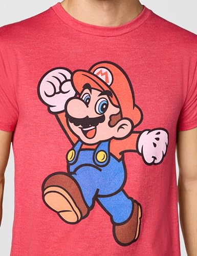 Super Mario Jump Pose - Maglietta da Uomo - Rosso - L - Gadget - Immagine 4