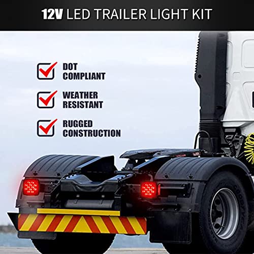 Gonice 12V Led Trailer Light Kit, Super Bright Submersible Boat Trailer Lights, Utility Brake Turn Tail Lights For Camper Truck, Rv Snowmobile, Dot Compliant, Ip68 Waterproof #TOP3
