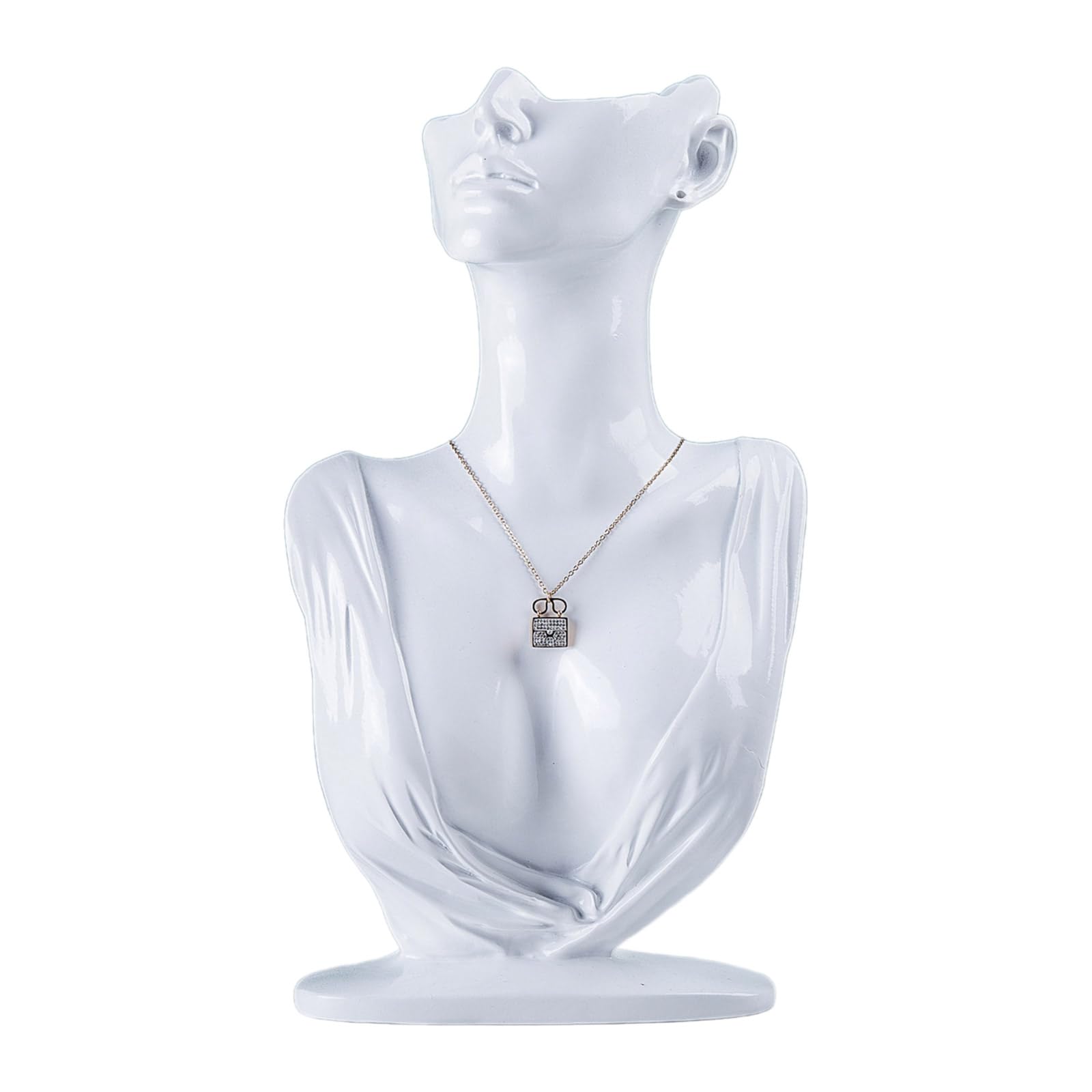 Klaisy Necklace Display Rack Elegant Mannequin Shaped Jewelry Earrings/Necklace Presentation Stand Necklace And Earring Holder