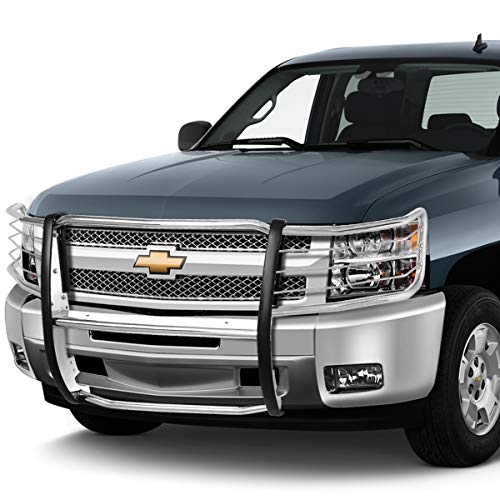 Image of DNA MOTORING GRILL-G-074-SS Stainless Steel Front Bumper Brush Grille Guard Compatible with 07-13 Silverado 1500