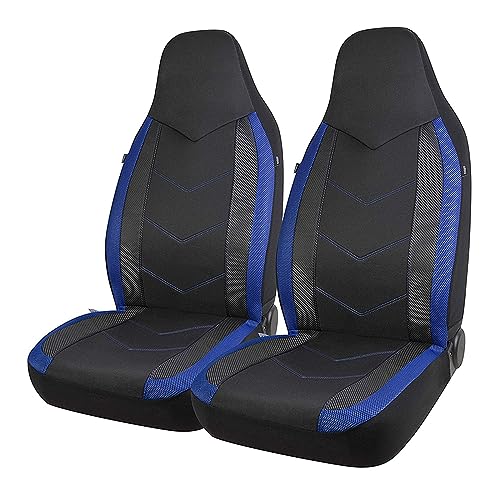 Housse de siège avant auto en tissu maille respirant bleu pour protection et confort