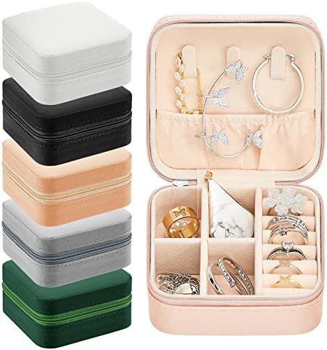 6 Pcs Travel Jewelry Case Jewelry Travel Organizer Small Jewelry Box Bridesmaid Gift Boxes Mini Storage Organizer Storage Box(Multicolored)