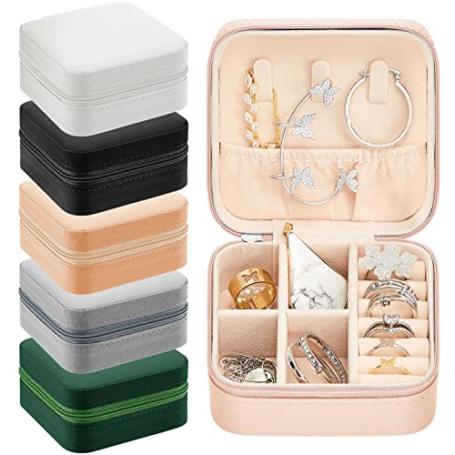 6 Pcs Travel Jewelry Case Jewelry Travel Organizer Small Jewelry Box Bridesmaid Gift Boxes Mini Storage Organizer Storage Box(Multicolored) #TOP3