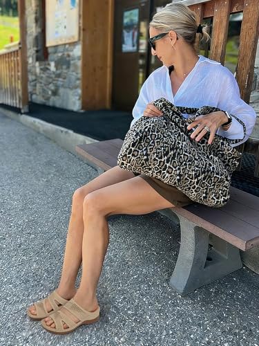 Image of SHIBEVER Wedge Sandals for Women Dressy: Comfortable Summer Casual Walking Sandals - Slip On Open Toe Low Wedge Shoes Size 5-11